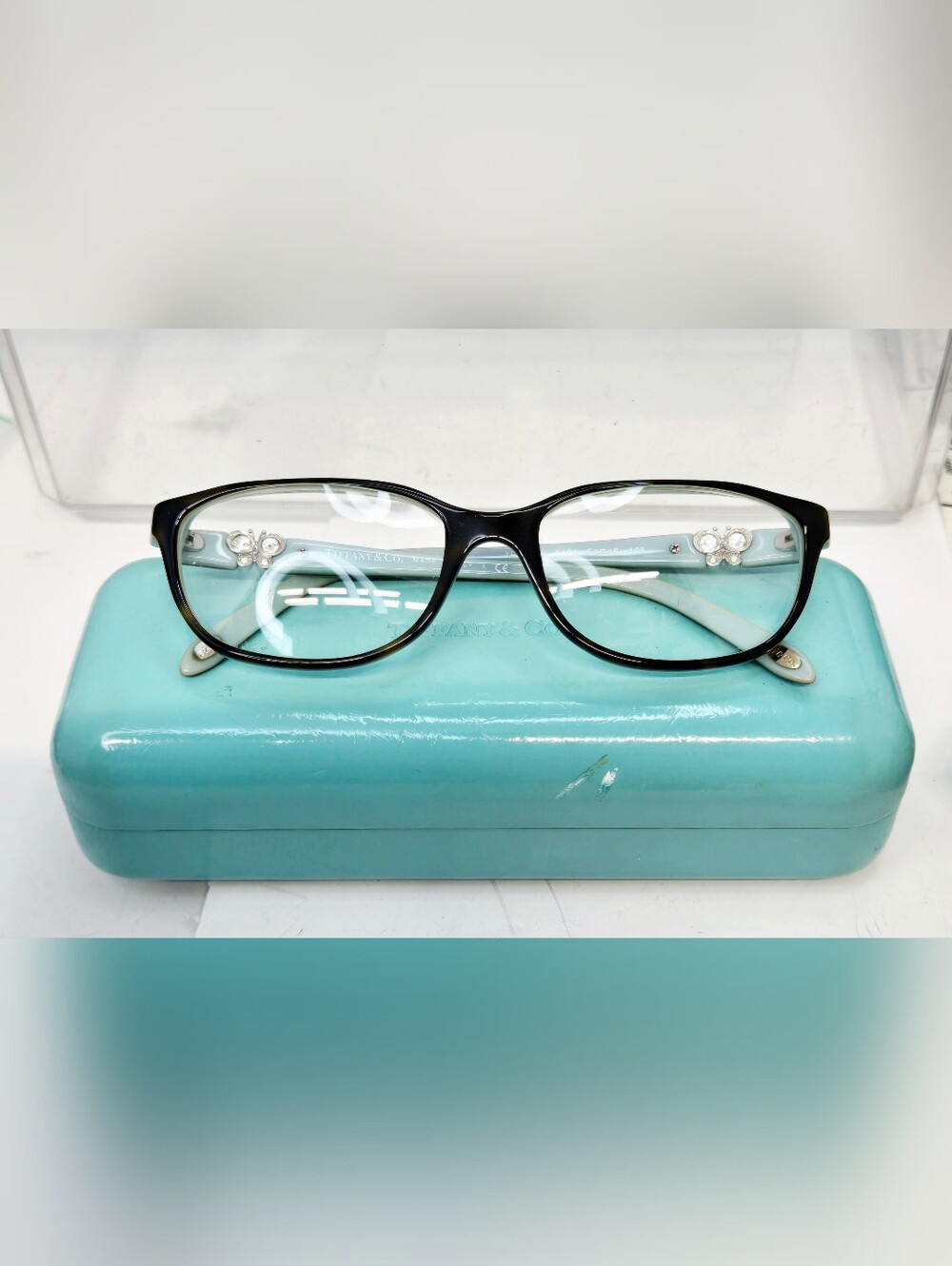 Tiffany & Co. Black and Aqua Women's Eyeglass Frames